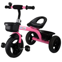 Mommers Minius Kids Tricycle Dual Basket Pink