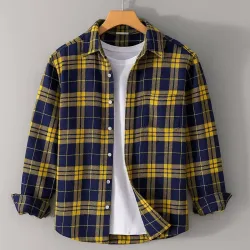 MONIPLW  Men Comfort Fit Fit Checkered Casual Shirt