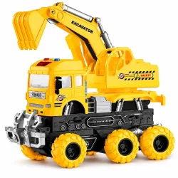 Monster Excavator Truck Toy for Kids with Movable Digging Arm & Large Off-Road