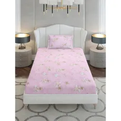 Monte Carlo Light Pink Printed Bedsheet