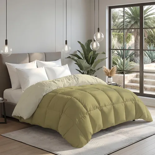 Image of Monte Carlo Symphony Solid Micro Reversible AC Comforter for Double Bed
