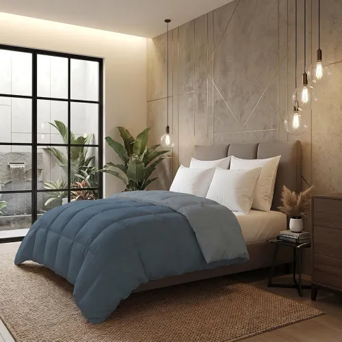 Image of Monte Carlo Symphony Solid Micro Reversible AC Comforter for Double Bed