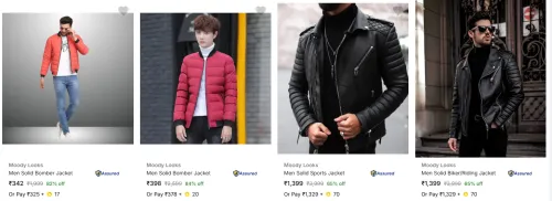 Image of Moody Looks Men's Jackets upto 84% Discount
