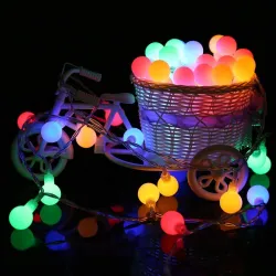 MoonlitDreams 3M 14 LED Milky Ball Curtain String Lights