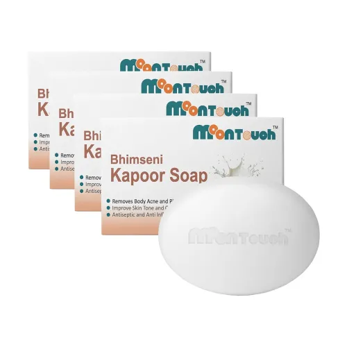 Image of MOONTOUCH Bhimseni Kapoor Soap, Antiseptic and Anti Inflammatory, Removes Body Acne and Pimples (4)