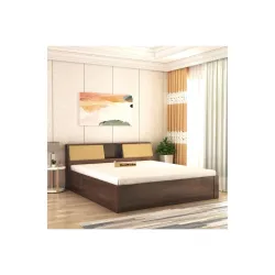 MoonWooden Sheesham Wood King Size Bed with Storage