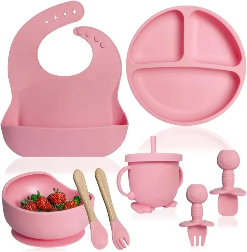 Image of Mooues BPA Free Silicone Baby Feeding Set