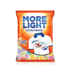 More Light Extra Power Detergent Powder 4kg with Enzymatic Action Removes Tough Stain | Laundry Detergent Powder with Re