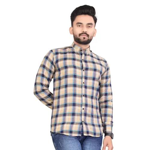 Image of More & More Men's Checkered Regular Fit Shirt