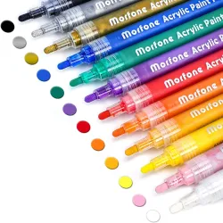 Morfone 12-Color Acrylic Paint Marker Pens