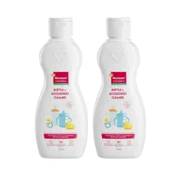 Morisons Baby Dreams Feeding Bottle & Accessory Cleaner | Anti-Bacterial | Safe for Babies | Kills Germs | Leaves no Residue| Made with Natural Ingredients | 250ml Pack of 2
