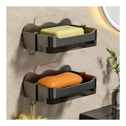Image of MorivaHomes Self-Adhseive Bathroom Soap Holder (Pack of 2)