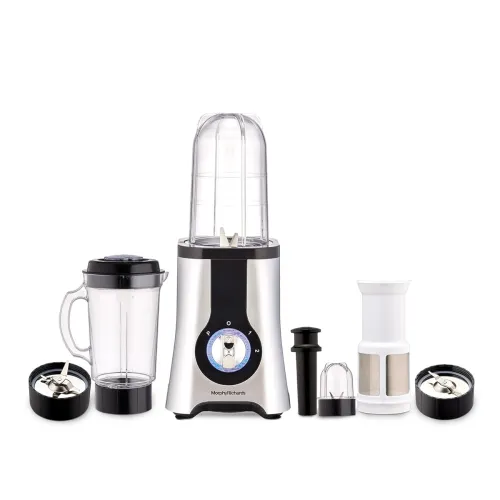 Image of Morphy Richards 4-in-1 BlendMaster Table Blender 400W | Multifunctional: Grind, Crush, Chop & Extract |SS Blades | 4 Jar