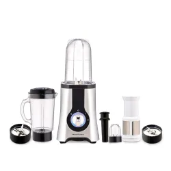 Morphy Richards 4-in-1 BlendMaster Table Blender 400W | Multifunctional: Grind, Crush, Chop & Extract |SS Blades | 4 Jar