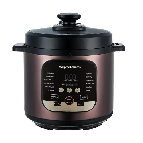 Image of Morphy Richards WizPot 6 Litres 1000W Electric Pressure Cooker | 14-Preset Menu | Digital Display | Saves upto 70% Cooki