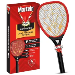 Mortein Advanced Anti-Mosquito Racquet | Mosquito Bat | Electric Fly Swatter | Mosquito Killer Racket | Bat to Hit Mosquito, Multicolor