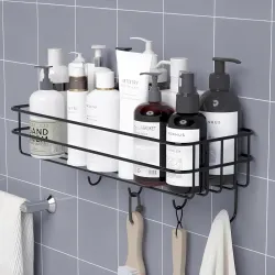 MosQuick® 1 pc Self-Adhesive Metal Bathroom Rack Rust Proof Bathroom Organiser