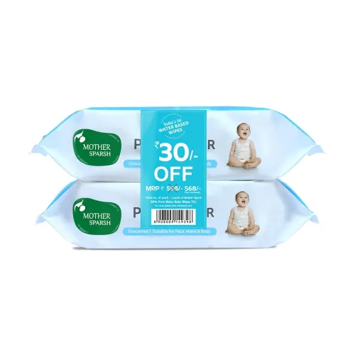 Image of Mother Sparsh 99% Pure Water (Unscented) Baby Wipes