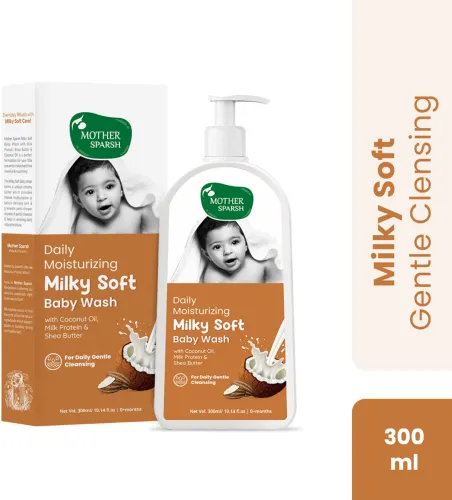 Image of Mother Sparsh Milky Soft Baby Wash (300ml)