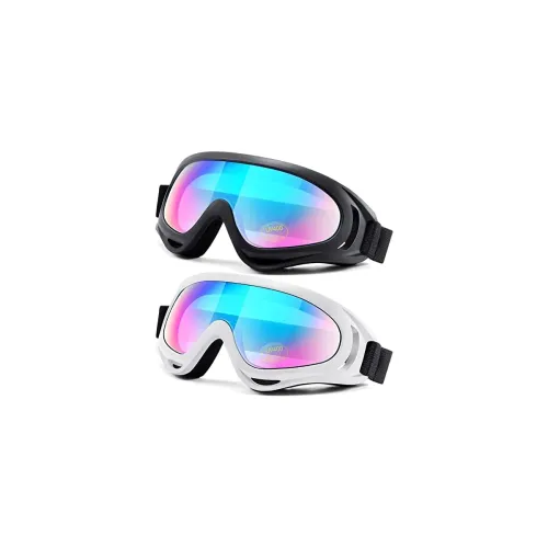 Image of Motorcycle Goggles 2-Pack Dustproof Waterproof Riding Goggles ATV