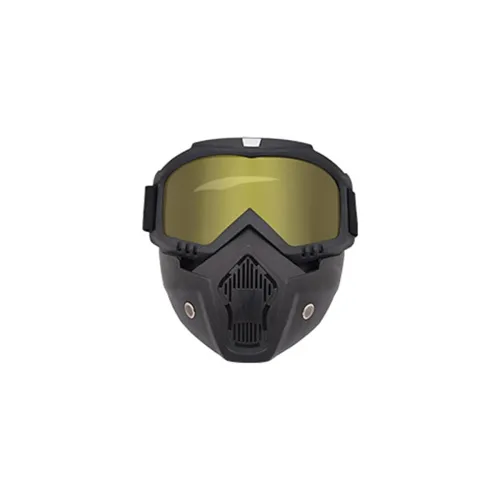 Image of Motorcycle Helmet Riding Goggles Glasses with Removable Face Mask