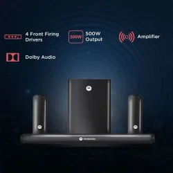 MOTOROLA AmphisoundX Vibe Dolby Digital 500 W Bluetooth Soundbar (Black, 5.1 Channel)