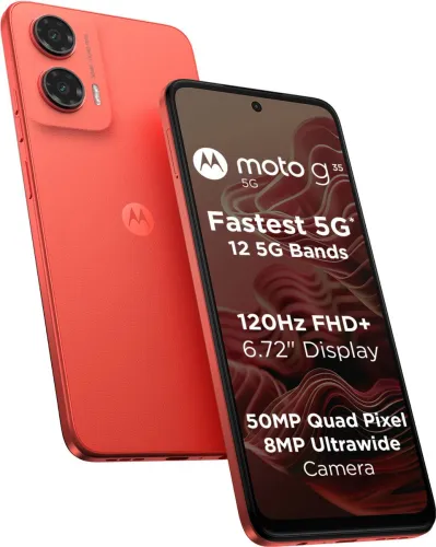 Image of MOTOROLA g35 5G (Guava Red, 128 GB)  (4 GB RAM)