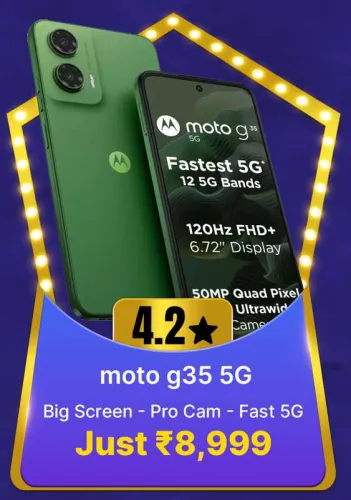 Image of Motorola G35 5G @ ₹8999 on Flipkart big Billion Days Sale