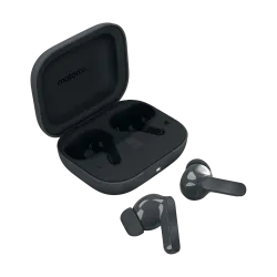 MOTOROLA Moto Buds Bass | Hi-Res Audio & LDAC | 12.4mm drivers |50dB True ANC | 6 Mic Bluetooth Headset (Pantone Dark Shadow, True Wireless)