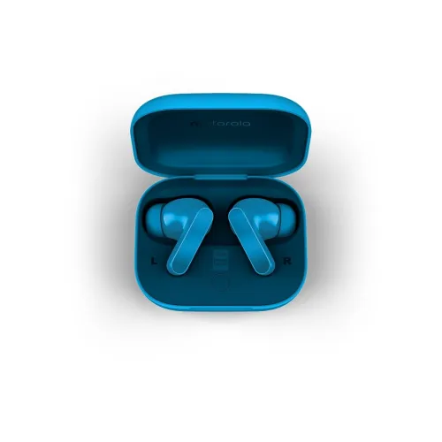 Image of Motorola Moto Buds Bass (Blue, TWS) | Hi-Res Audio with LDAC | 12.4mm Drivers, 50 dB ANC | 6-Mic ENC Calling | 41H Playt