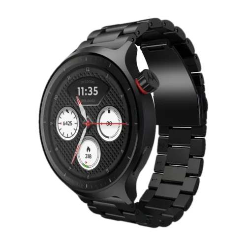 Image of MOTOROLA Moto Watch 1.4 OLED Dual GPS Smartwatch Black