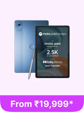 Image of MOTOROLA Pad 60 Neo @ ₹19999 on Flipkart Big Billion Days Sale