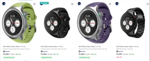 Image of MOTOROLA Smart Watches at minimum 61% Discount