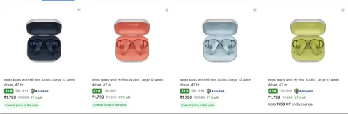 Image of Motorola True Wireless Earbuds at minimum 77% Discount
