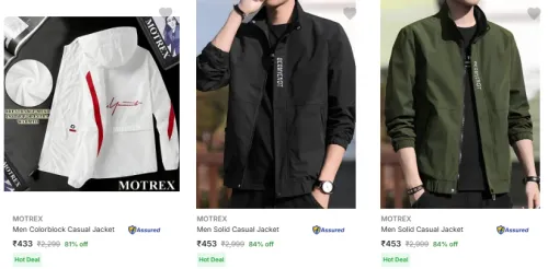 Image of Motrex Men's Jackets @ Minimum 80% Discount