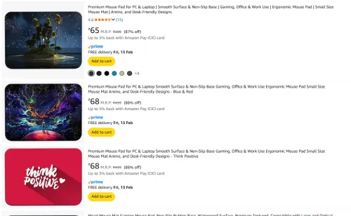 Image of Mouse Pad @ Starting ₹65