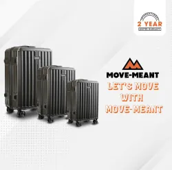 MOVE-MEANT  Hard Body Set of 3 Luggage 8 Wheels