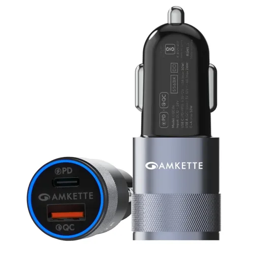 Image of MOZEN PowerPro 52W Dual Port Car Charger – Type C + USB-A