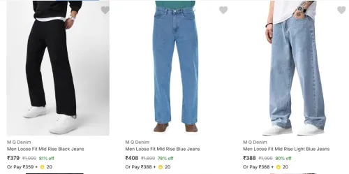 Image of M Q Denim Men's Jeans upto 81% Discount