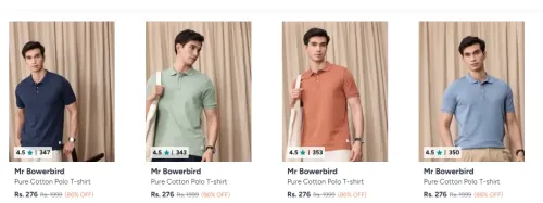 Image of Mr Bowerbird Men's Polo Tshirt @ ₹276