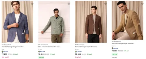 Image of Mr Bowerbirds Men's Blazers upto 75% discount 