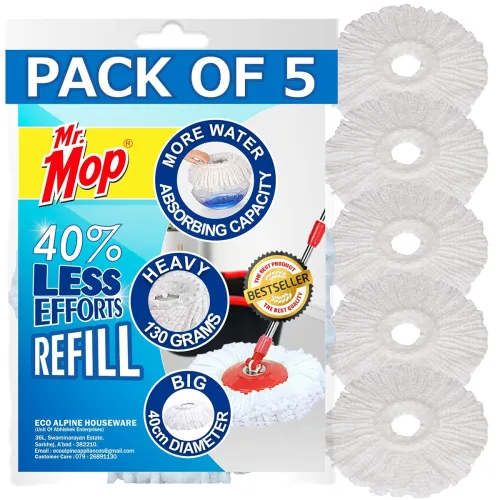 Image of Mr. Mop 360 degree Microfiber Spin Mop Refill (5pcs)