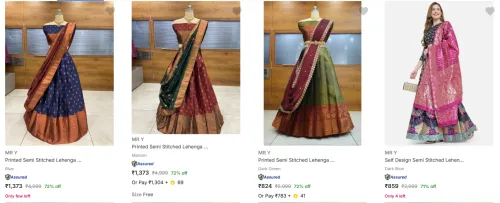 Image of Mr Y Women's Lehenga Cholis at minimum 70% Discount