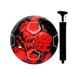 M S Enterprises CR-7 Football Training Ball with Pump Free Size 5, Rubber Moulded Design Practice Match Play, Durable Surface Outdoor Ground Grass Turf Use, All Ages Skill Development Sports...
