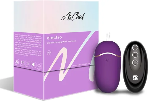 Image of Mschief Electro Egg Vibrator with Remote | 12 Modes | Waterproof ...more