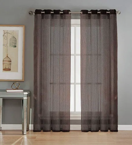 Image of MSD Decor Hub 274 cm (9 ft) Long Door Polyester Transparent Curtain (Pack Of 2)  