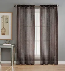 MSD Decor Hub 274 cm (9 ft) Long Door Polyester Transparent Curtain  (Pack Of 2)  