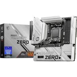 MSI B650M Project Zero Motherboard, Back-Connect Micro-ATX - Supports AMD Ryzen 7000 Series Processors, AM5 - Direct 10+2 VRM Power Design, DDR5 Memory Boost 7600+MHz/OC, Wi-Fi 6E