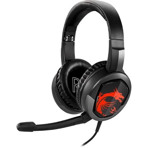 Image of MSI Gaming Detachable Microphone Lightweight and Foldable Headband Design 7.1 Surround Sound Stereo Gaming Headphone (Im
