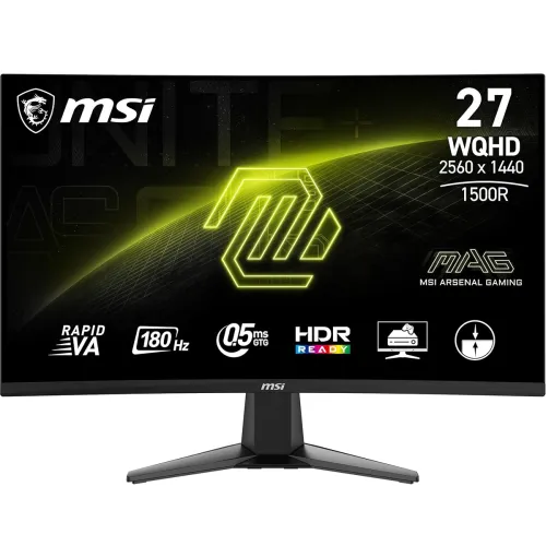 Image of MSI MAG 27CQ6F 27inch 2K WQHD Curved Gaming Monitor